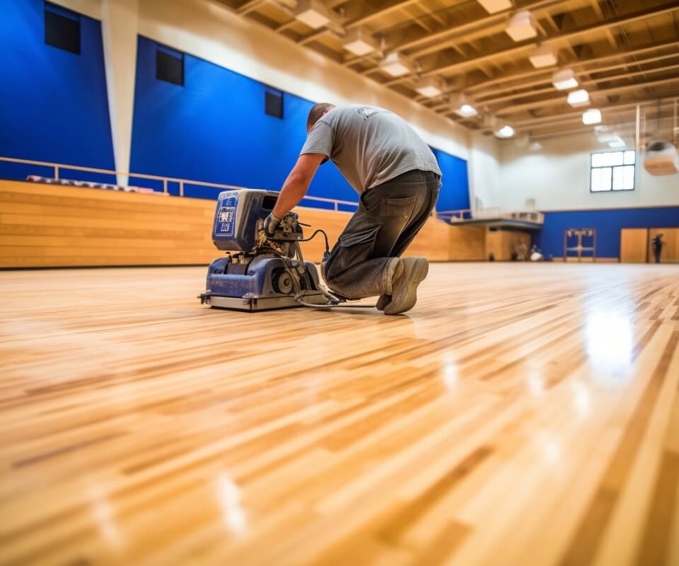 Gym flooring finishes