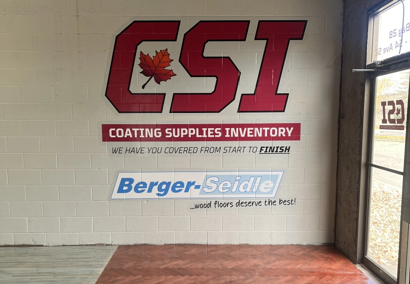 Csi logo wall